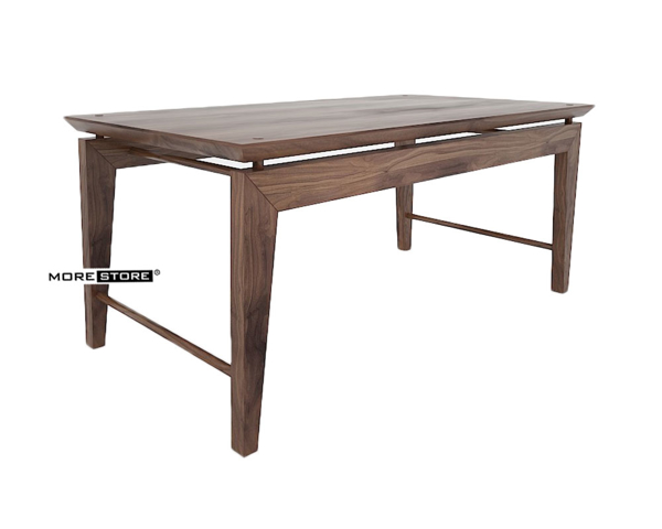 Ảnh của Bàn ăn hiện đại gỗ ghép thanh đơn giản