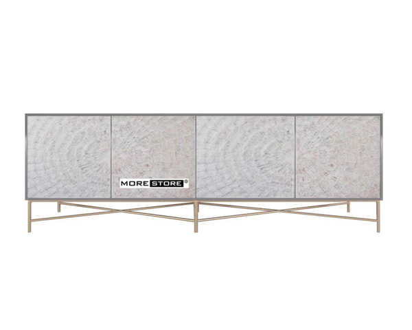 Ảnh của Kệ tủ 4 cánh hiện đại với khung chân inox mạ vàng đồng