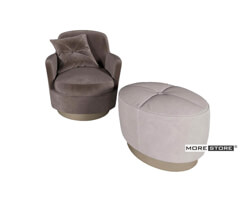 Ảnh của Ghế sofa đơn bọc nỉ nhung cao cấp đầy tinh tế