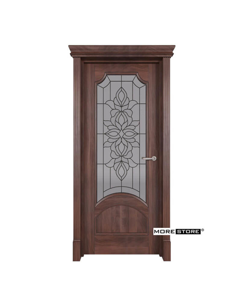 Ảnh của Mẫu cửa gỗ kính cường lực hoa đồng cao cấp