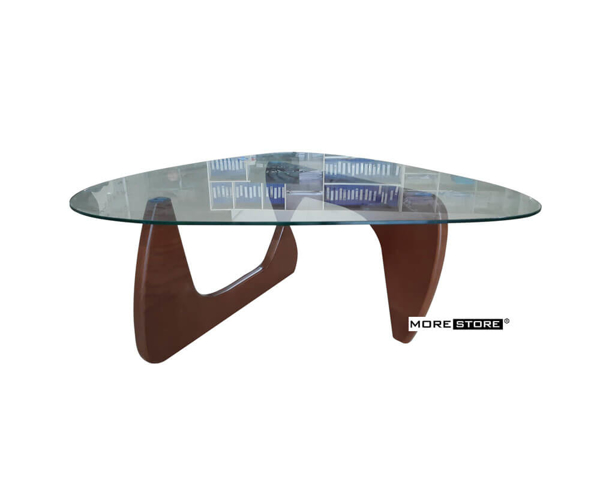 Ảnh của Mẫu bàn trà chân gỗ mặt kính hiện đại
