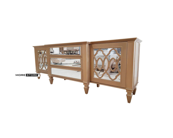 Ảnh của Kệ ti vi gỗ tân cổ điển với phần chân cách điệu sang trọng