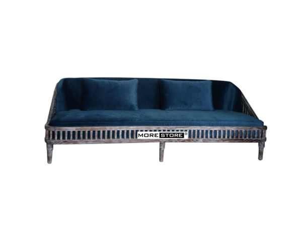 Ảnh của Ghế sofa gỗ có đệm nỉ nhung ấn tượng và sang trọng