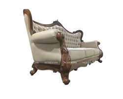 Ảnh của Mẫu sofa tân cổ điển gỗ óc chó bọc da cao cấp