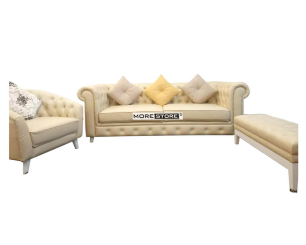Ảnh của Sofa bộ tân cổ điển màu vàng (bộ 3 món)