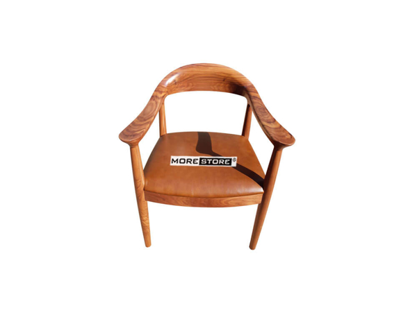 Ảnh của Ghế ăn gỗ óc chó tự nhiên bọc da cao cấp