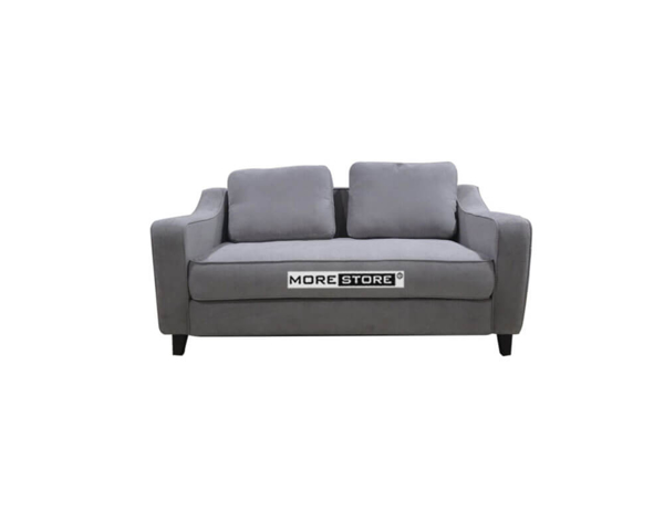 Ảnh của Sofa bọc nỉ xám hiện đại với đường cong tay ghế cách điệu