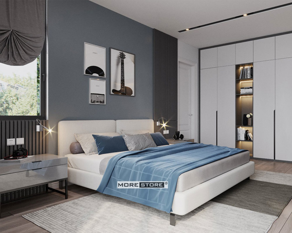 Ảnh của Giường ngủ bọc nỉ phong cách hiện đại