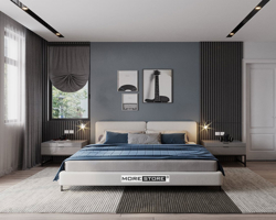 Ảnh của Giường ngủ bọc nỉ phong cách hiện đại