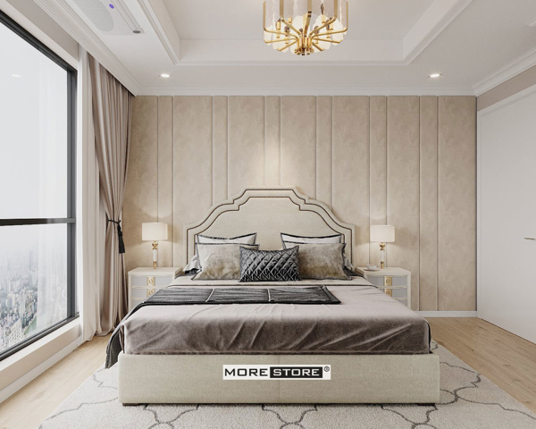 Ảnh của Giường ngủ tân cổ điển đầu giường cách điệu