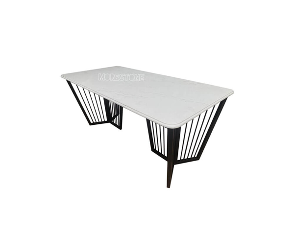 Ảnh của Ấn tượng với mẫu bàn ăn mặt đá màu trắng hiện đại