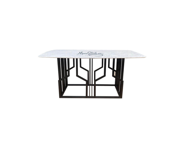 Ảnh của Bàn ăn chân sắt kết hợp mặt đá đầy sang trọng