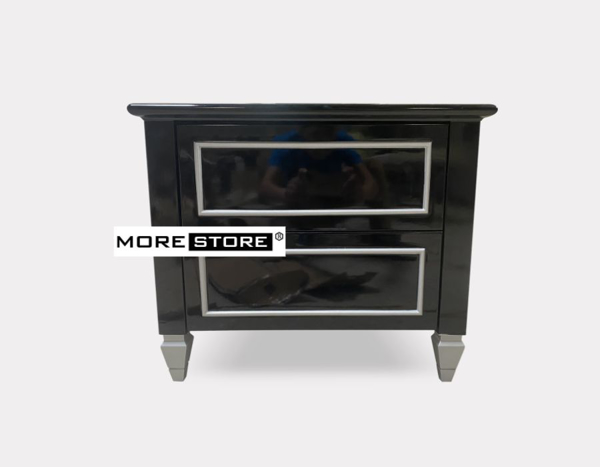 Ảnh của BLACK NIGHTSTAND/ TAB ĐẦU GIƯỜNG GỖ TỰ NHIÊN PHUN SƠN CAO CẤP