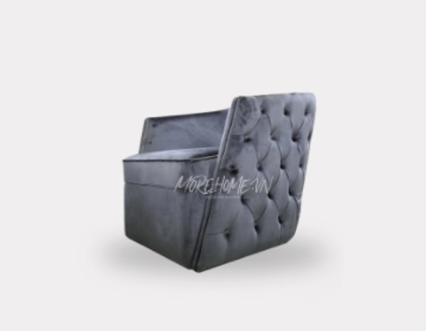 Ảnh của GHẾ ARMCHAIR RÚT KHUY BỌC NỈ CAO CẤP