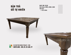 Ảnh của BÀN TRÀ VUÔNG GỖ TỰ NHIÊN