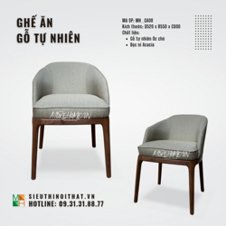 Picture of GHẾ ĂN GỖ TỰ NHIÊN ĐẸP MH_GA08