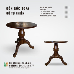 Ảnh của ĐÔN GÓC TRÒN SOFA GỖ TỰ NHIÊN MH_DDC08